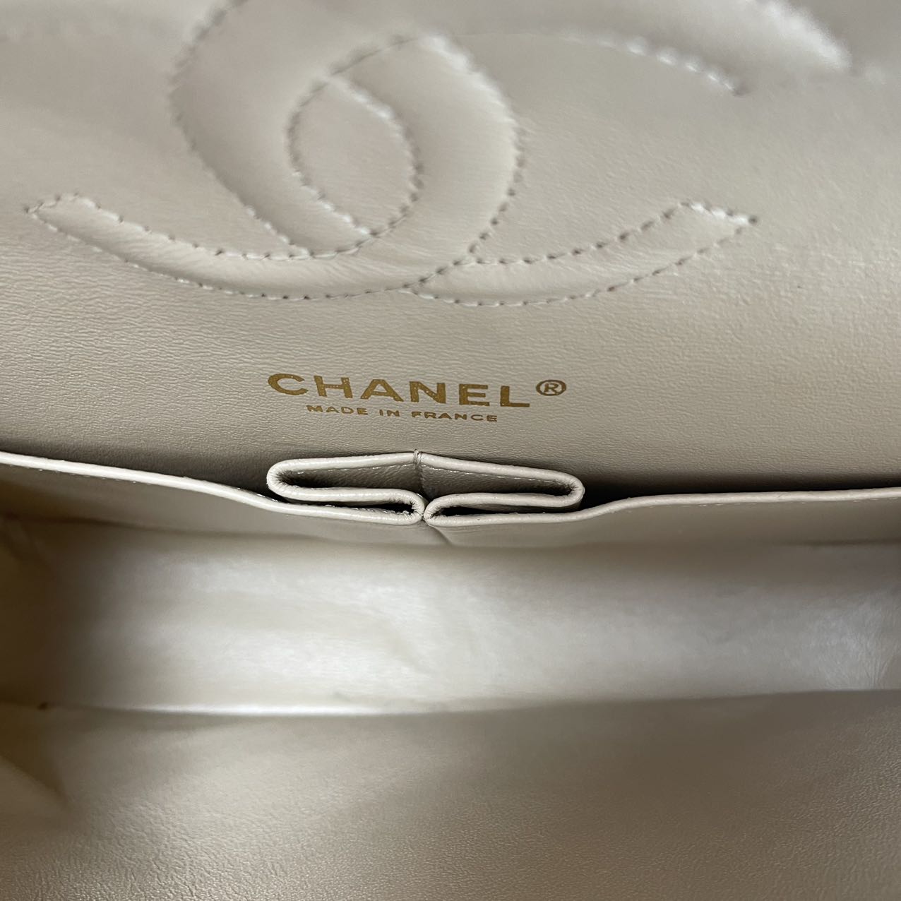 Chanel Timeless Medium Double Flap Lamb Beige 2011