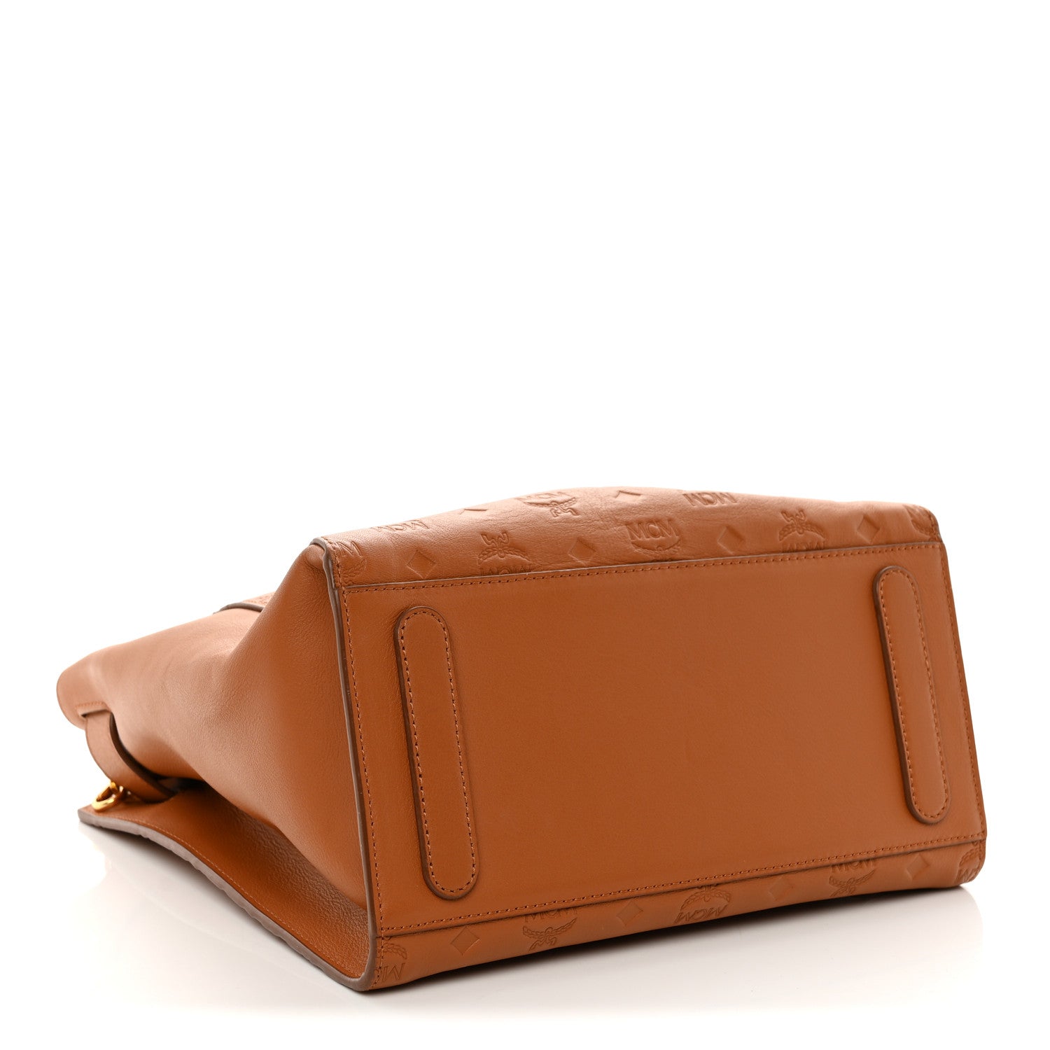 Calfskin Ottomar Monogram Essential Bucket Bag Cognac