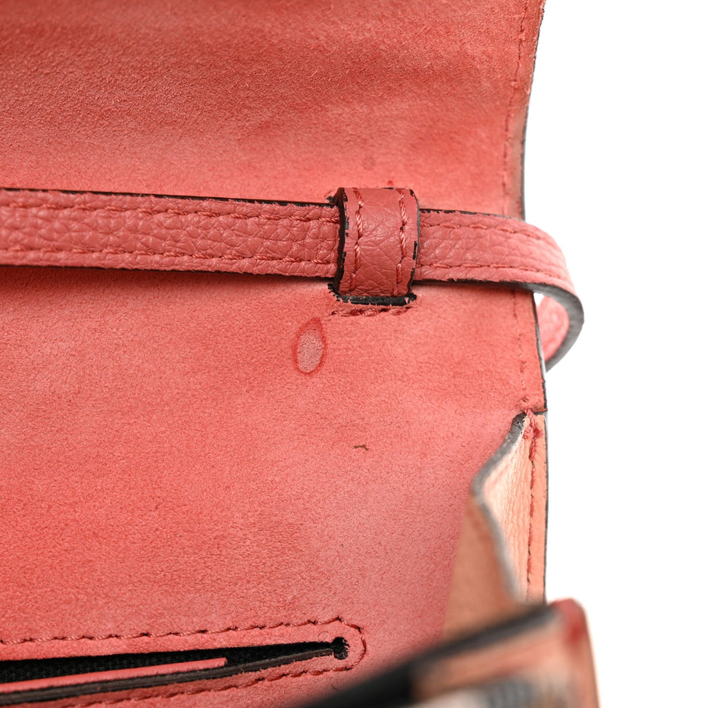 Derby Calfskin House Check Small Macken Crossbody Bag Copper Pink