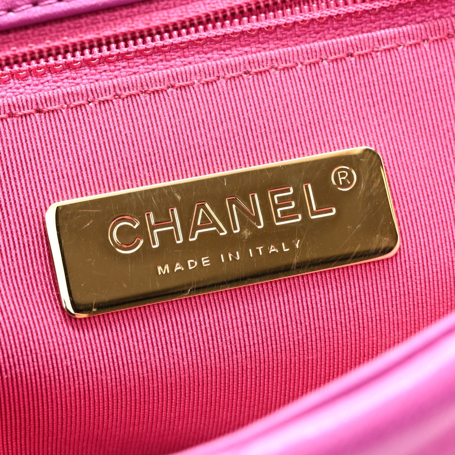 Lambskin Quilted Medium Chanel 19 Flap Purple