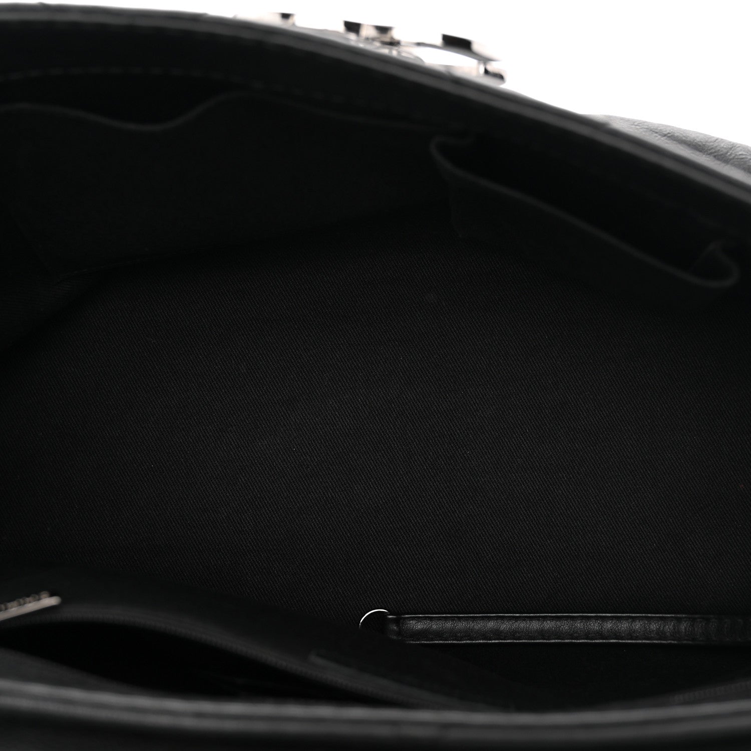 Calfskin Quilted Large Hamptons Flap Black