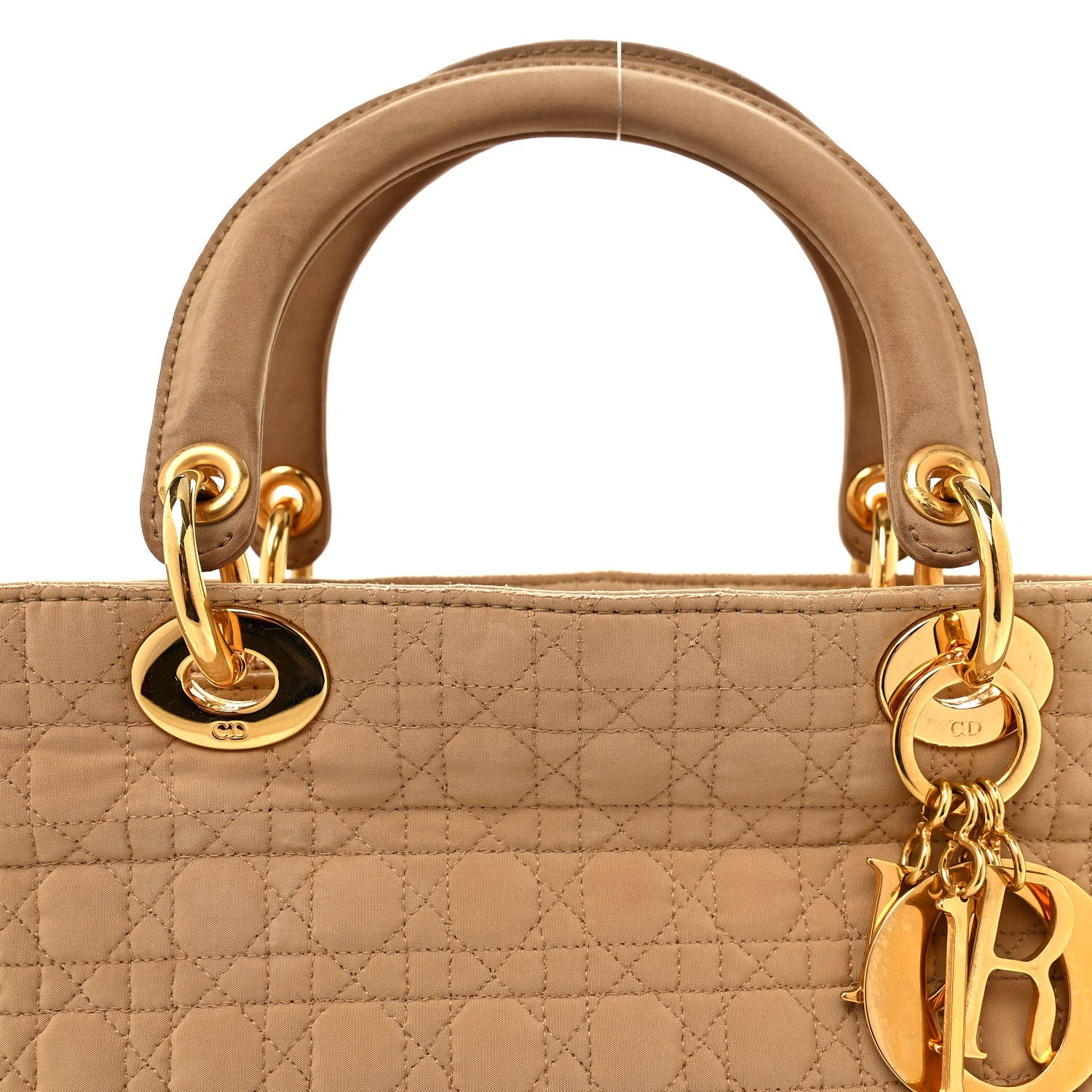 Nylon Cannage Large Lady Dior Tan