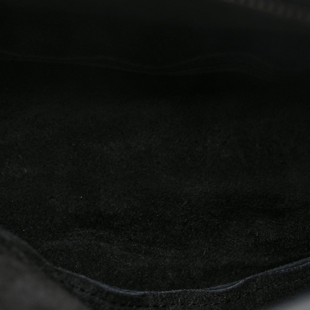 Grained Calfskin Small Slouchy Banana Bag Black