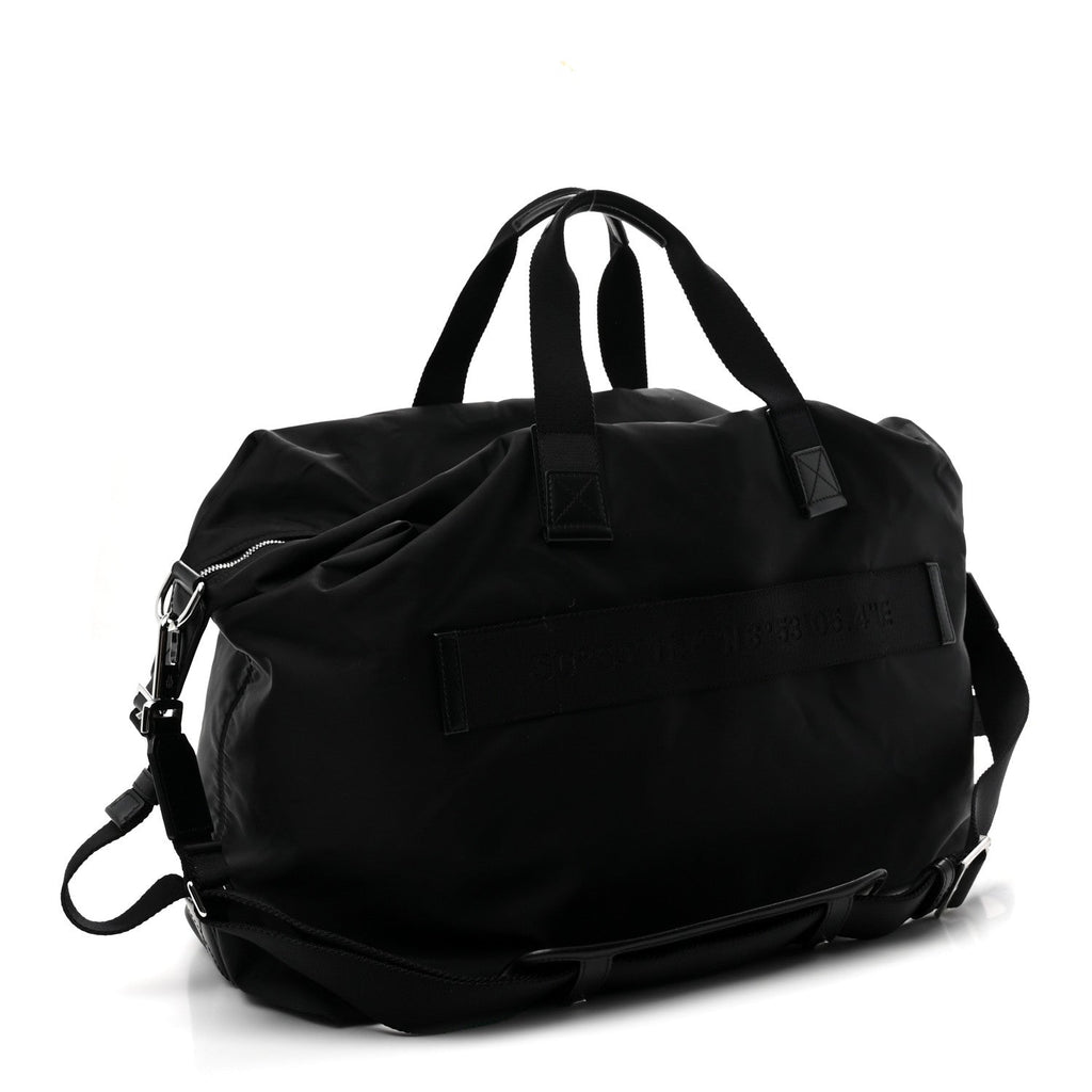 Nylon Signature Duffle  Black