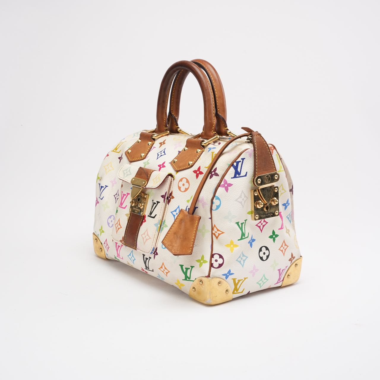 Louis Vuitton Vintage White Murakami Speedy 30 Bag 2005
