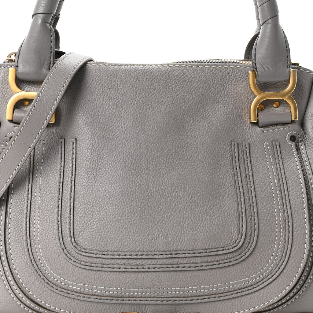Calfskin Medium Marcie Satchel Cashmere Grey