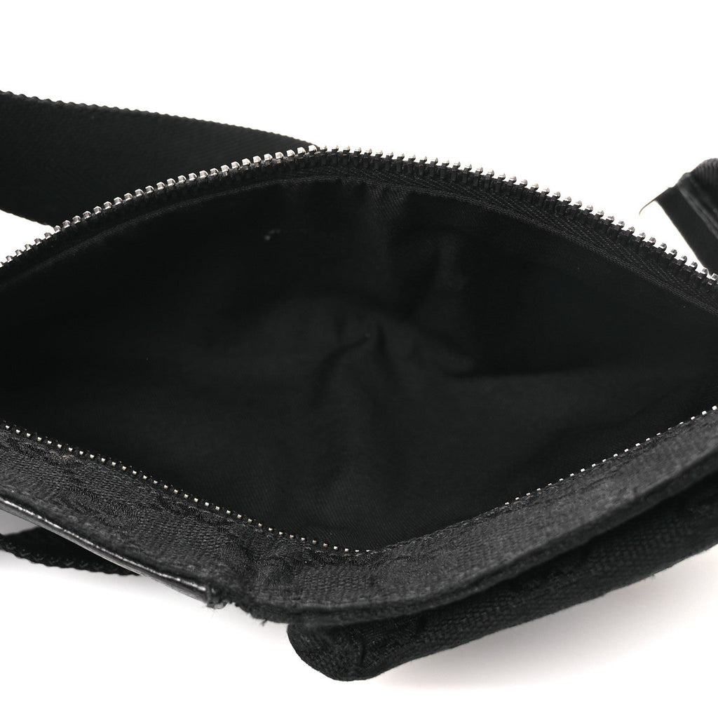 GG Monogram Double Pocket Belt Bag Black