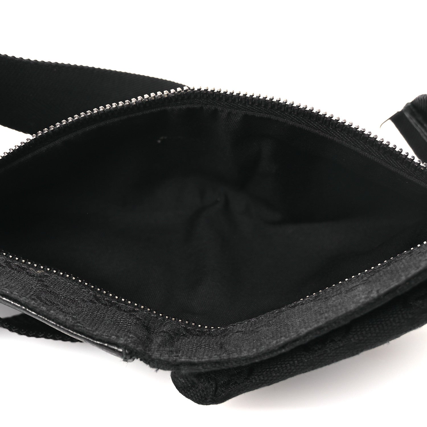 GG Monogram Double Pocket Belt Bag Black