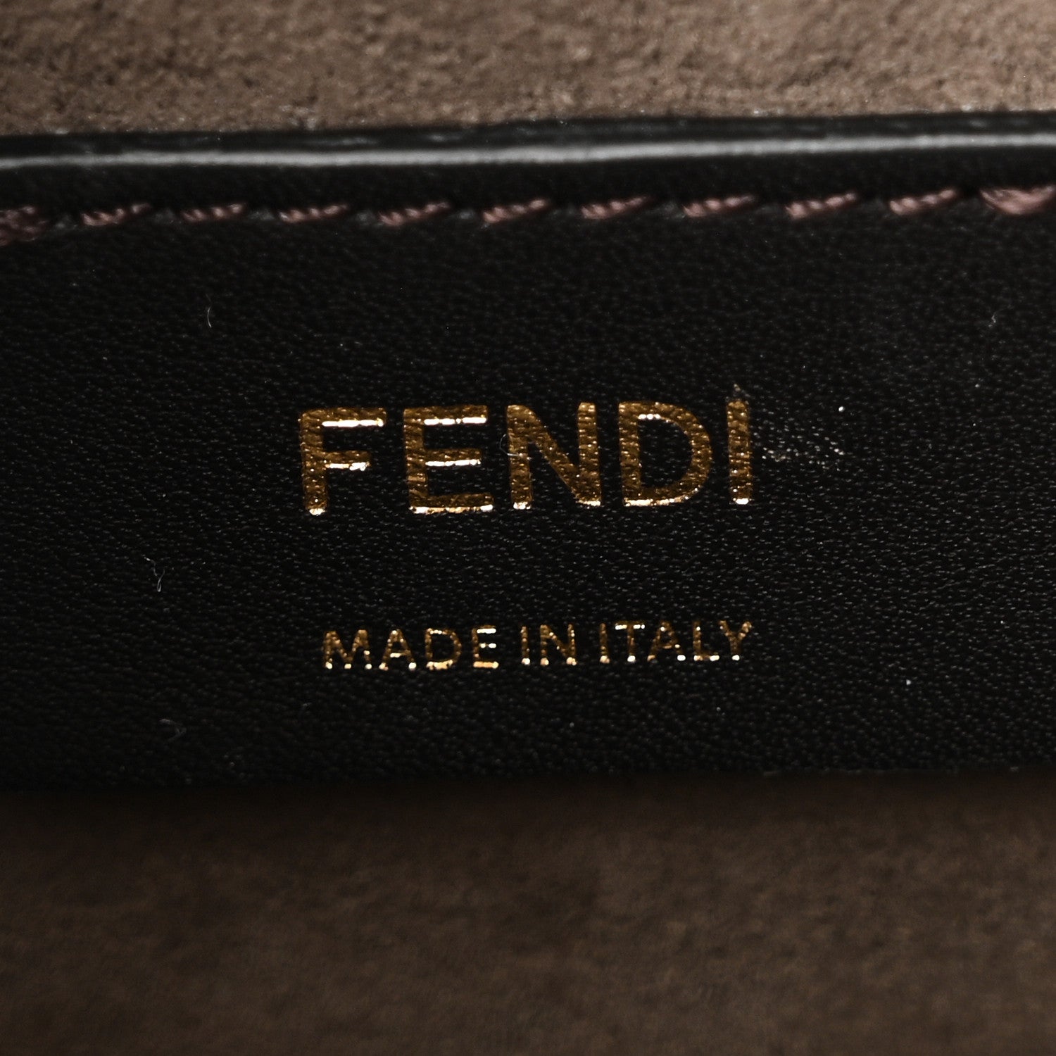 Vitello Liberty F is Fendi Bi-Color FF 1974 Embossed Mini Mon Tresor Bucket Bag Maya Black