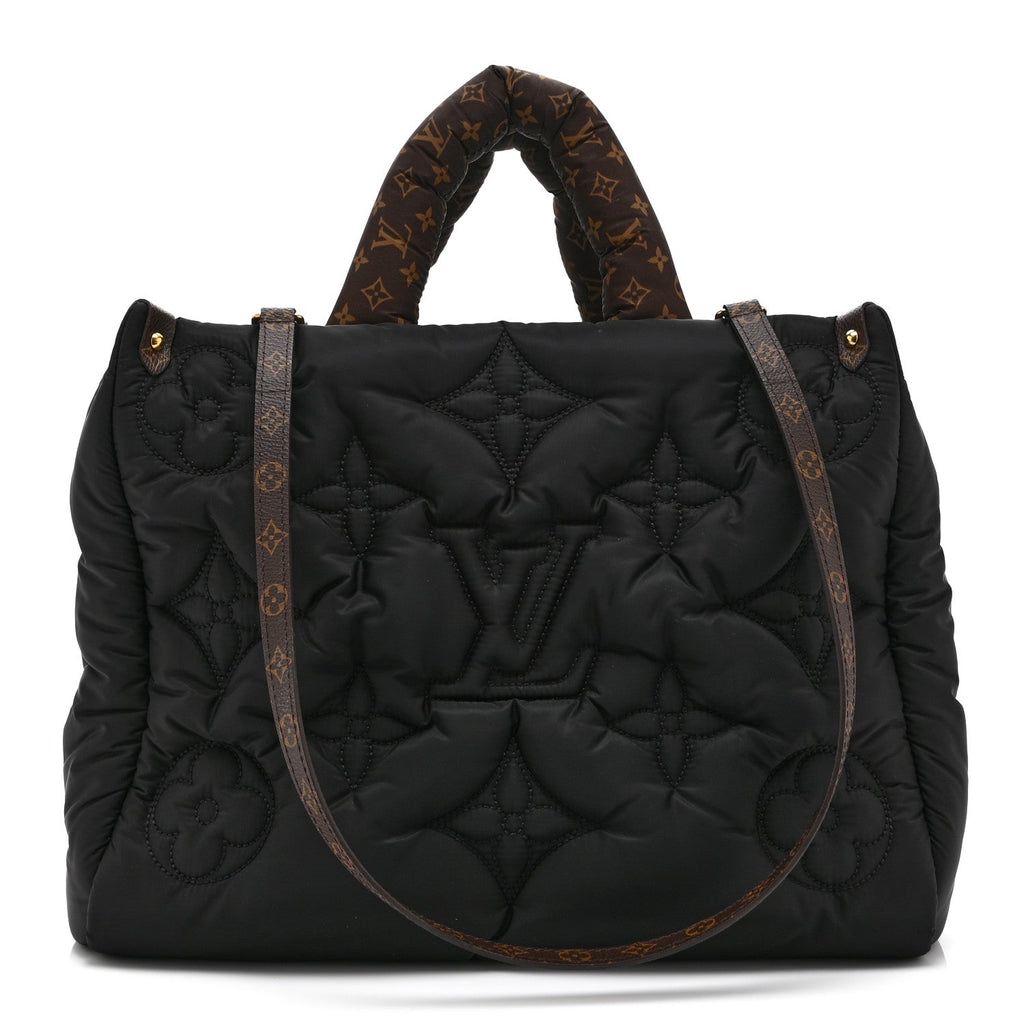 Econyl Monogram Pillow Giant Onthego MM Black