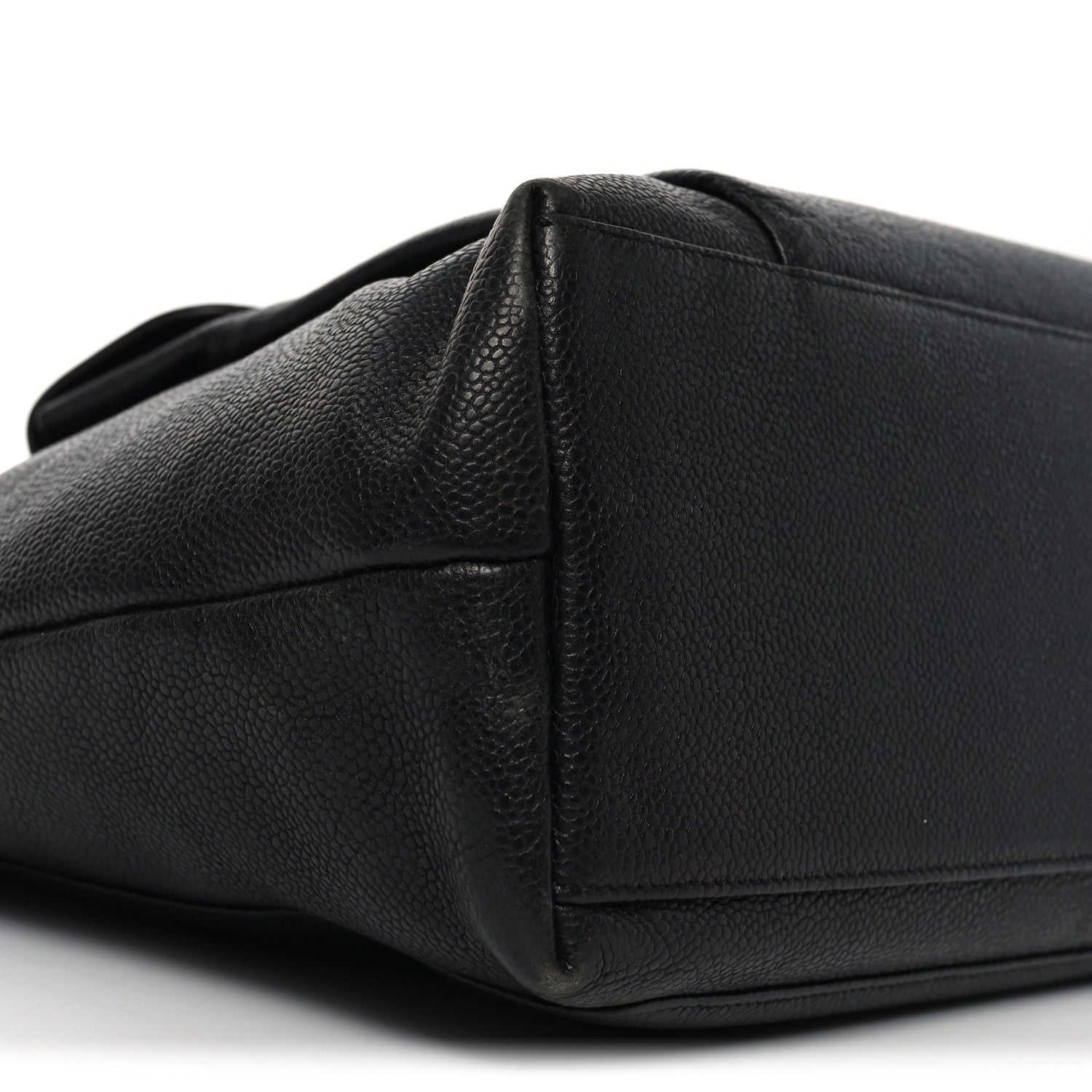 Caviar Flap Shoulder Bag Black