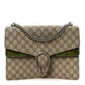 GG Supreme Monogram Snakeskin Medium Dionysus Shoulder Bag Green