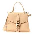 Shiny Grained Calfskin Medium Aby Day Shoulder Bag Blondie Beige