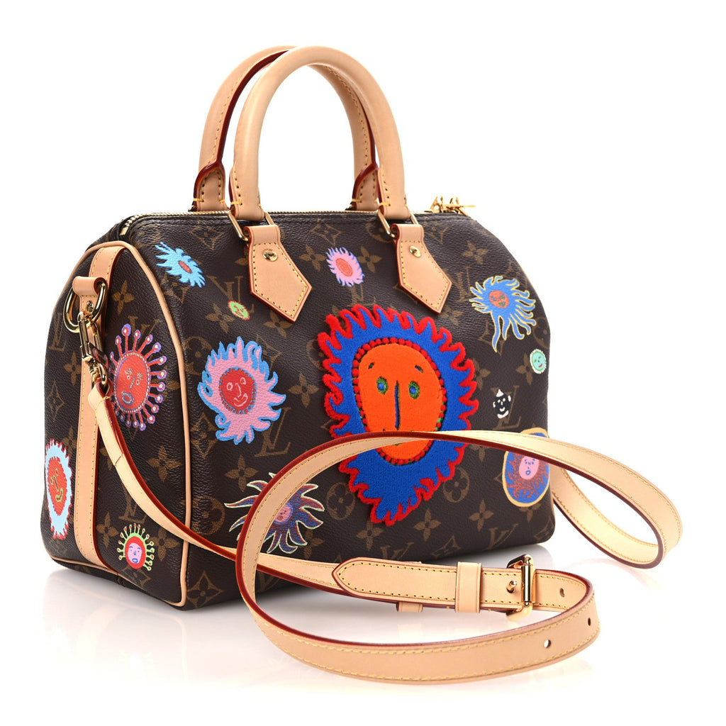 LV X YK Monogram Embroidered My Eternal Soul Speedy Bandouliere 25 Multicolor