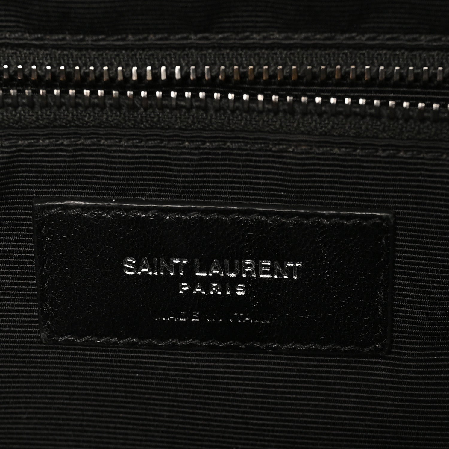 Grain De Poudre Textured Mixed Matelasse Large Triquilt Monogram Monochrome Satchel Black