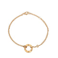 Cartier 18K Pink Gold Diamond Love Double Chain Bracelet