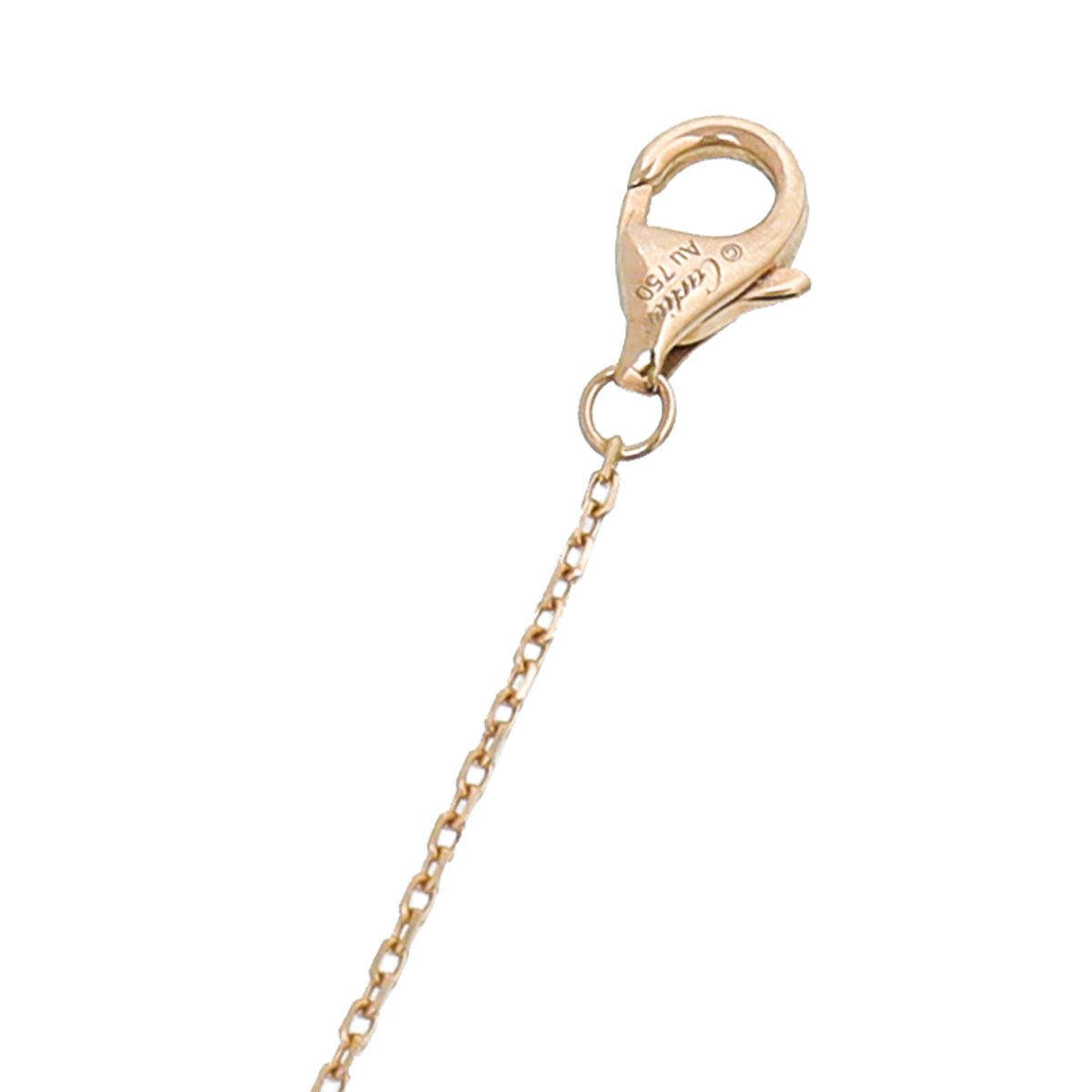 Cartier 18K Pink Gold Malachite Diamond Amulette De Cartier XS Necklace