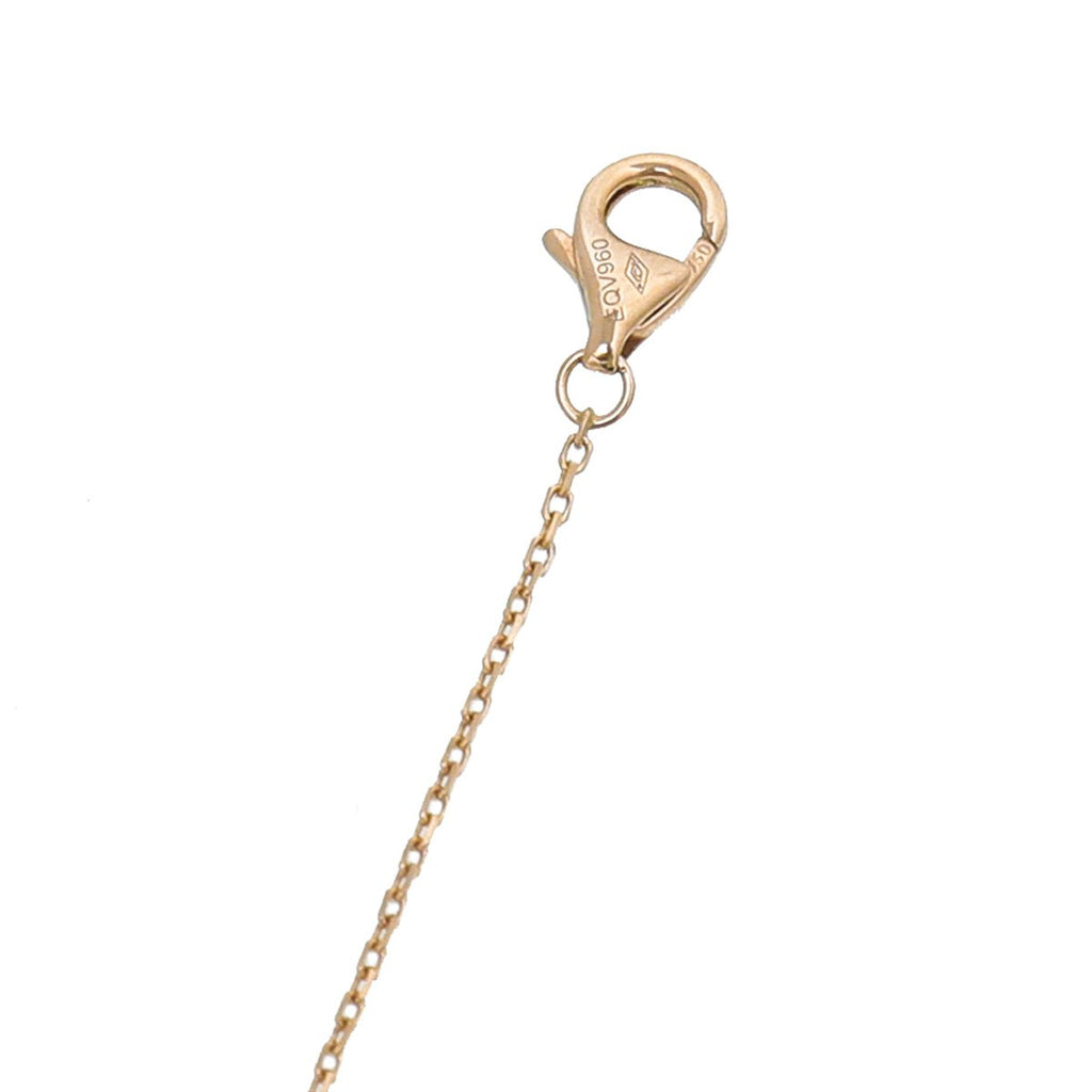 Cartier 18K Pink Gold Malachite Diamond Amulette De Cartier XS Necklace