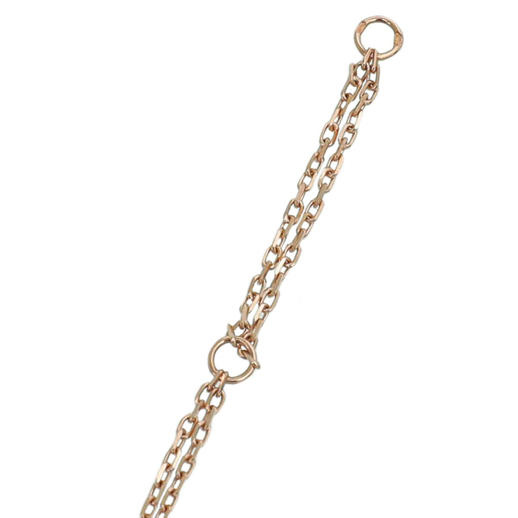 Cartier 18K Rose Gold 2 Diamond Love Necklace