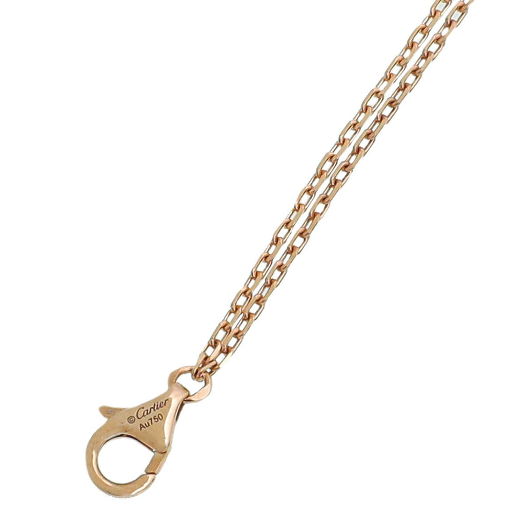 Cartier 18K Rose Gold 2 Diamond Love Necklace