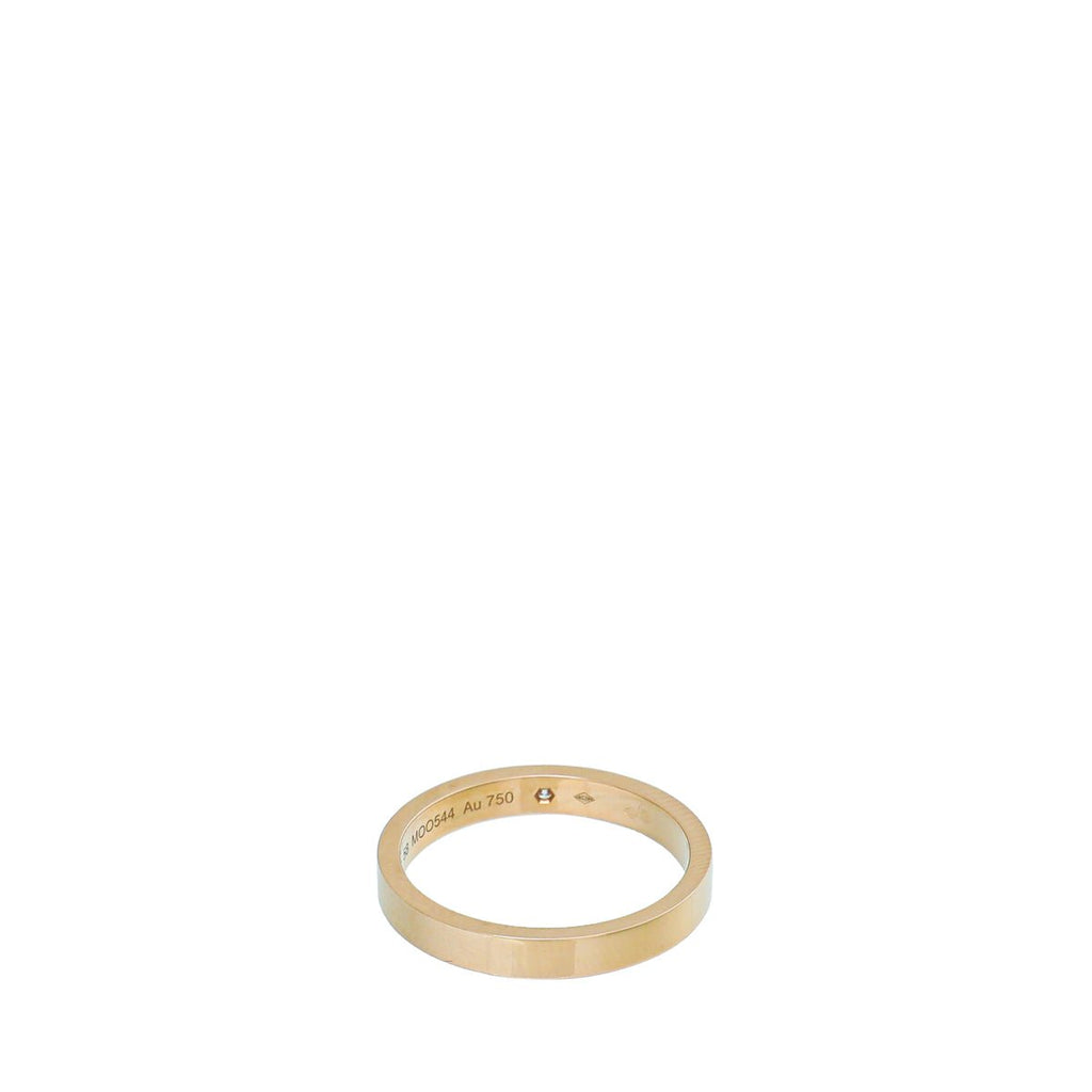 Cartier 18K Rose Gold Diamond C De Cartier Wedding Band Ring 58