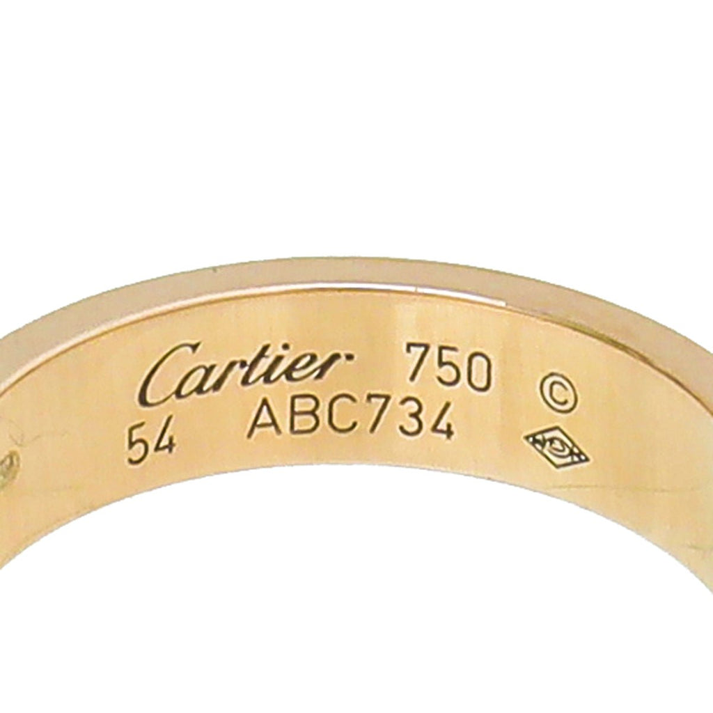 Cartier 18K Rose Gold Love Paved Diamond Wedding Ring 54