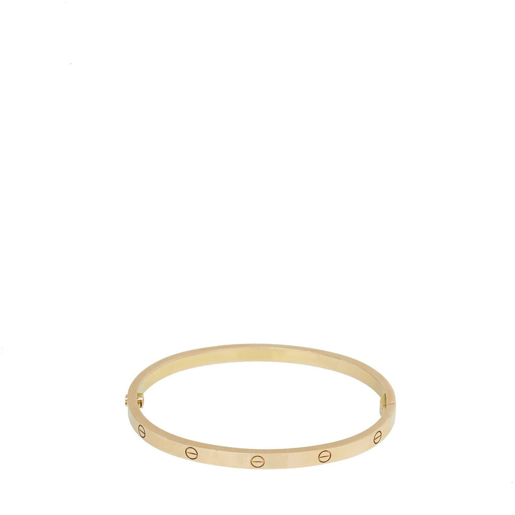 Cartier 18K Rose Gold Love Small Model Bracelet 16