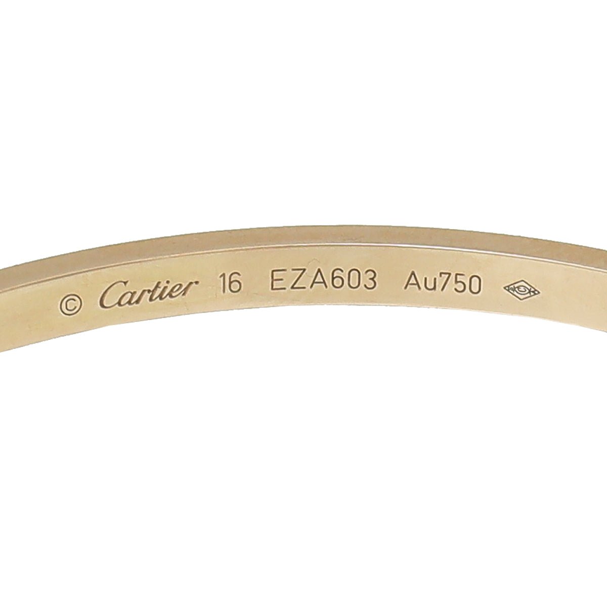 Cartier 18K Rose Gold Love Small Model Bracelet 16