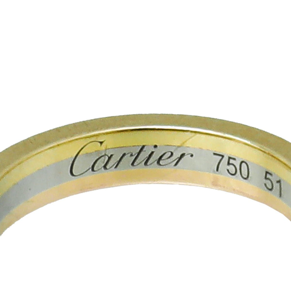 Cartier 18K Trinity Gold Diamond Vendôme Louis Cartier Wedding Band 51