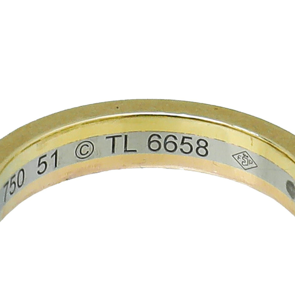 Cartier 18K Trinity Gold Diamond Vendôme Louis Cartier Wedding Band 51