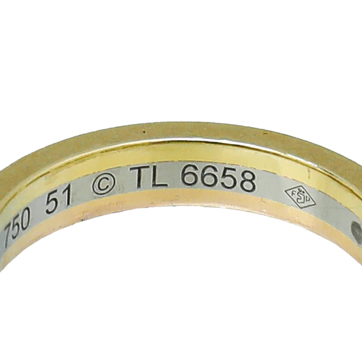 Cartier 18K Trinity Gold Diamond Vendôme Louis Cartier Wedding Band 51