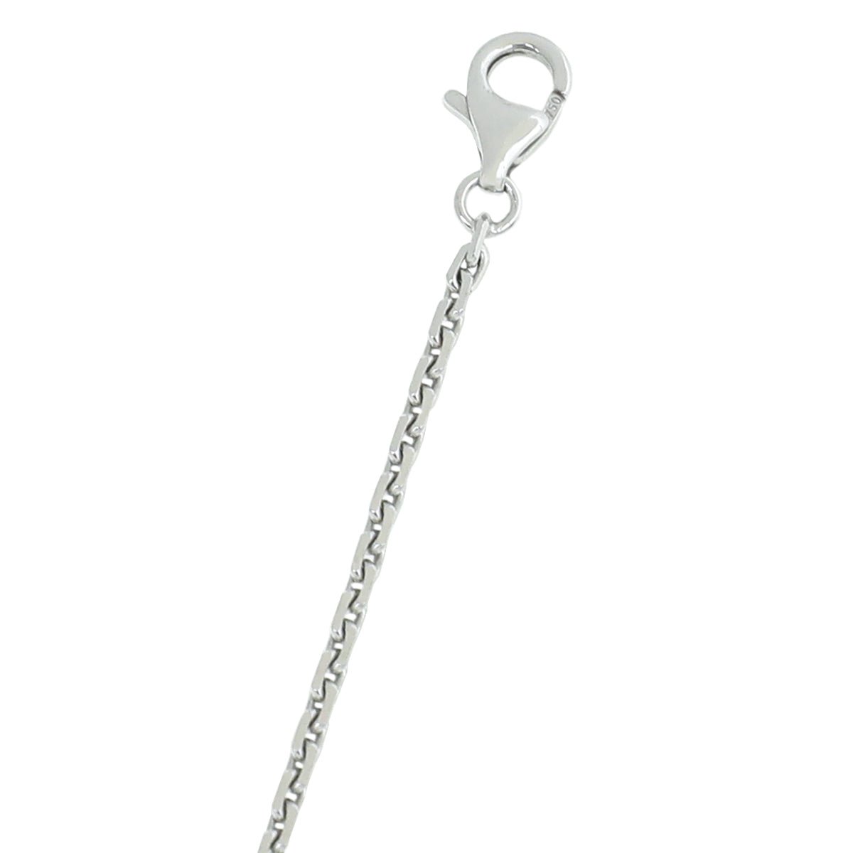 Cartier 18K White Gold 3 diamond Love Necklace