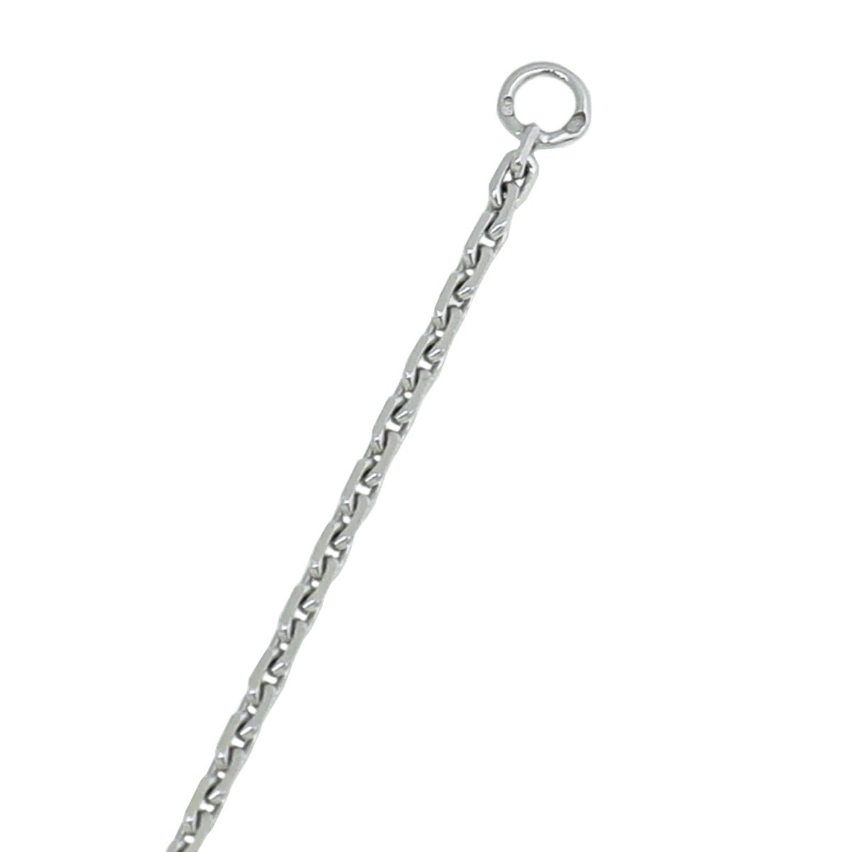 Cartier 18K White Gold 3 diamond Love Necklace