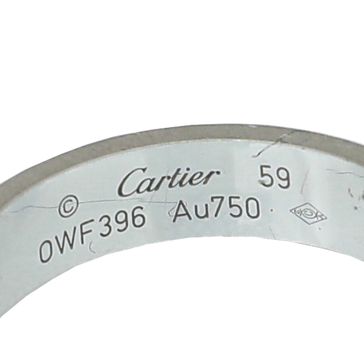 Cartier 18K White Gold Diamond - Paved Love Ring 59