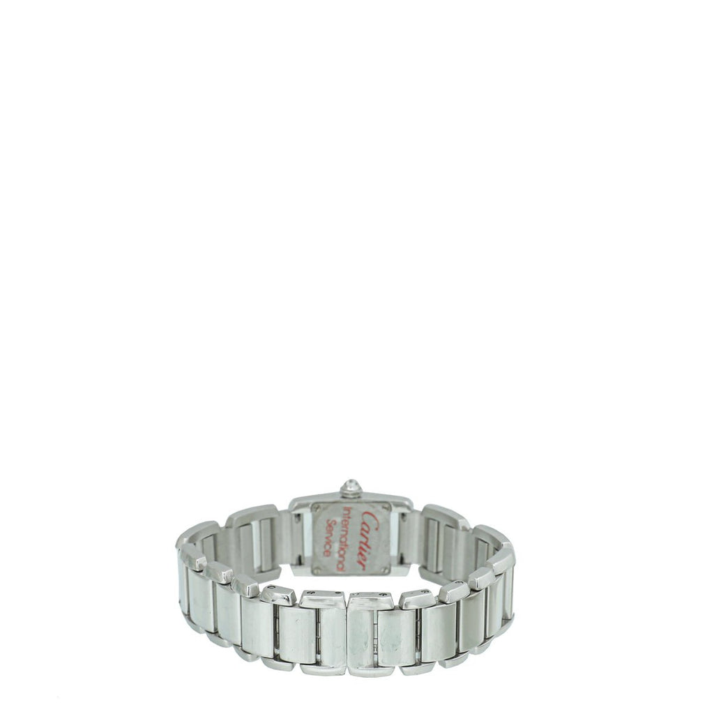 Cartier 18K White Gold Diamond Tankissime 25mm Watch