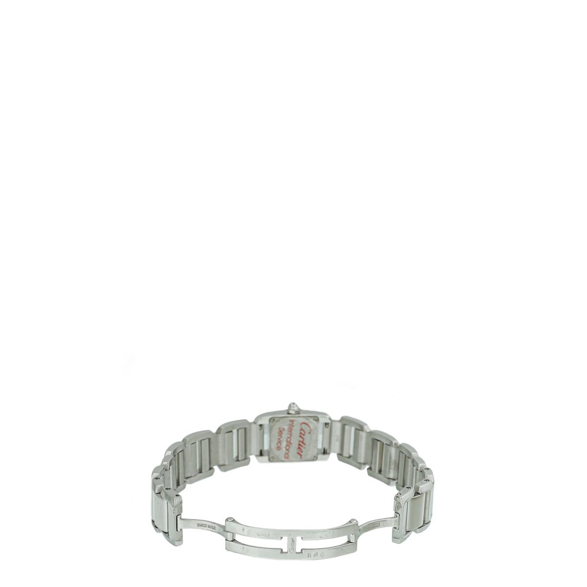 Cartier 18K White Gold Diamond Tankissime 25mm Watch