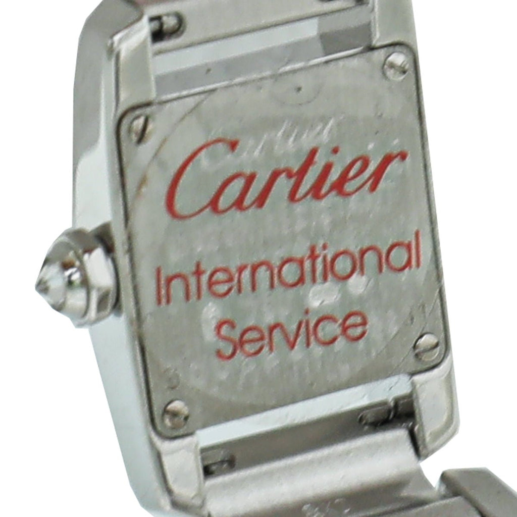 Cartier 18K White Gold Diamond Tankissime 25mm Watch