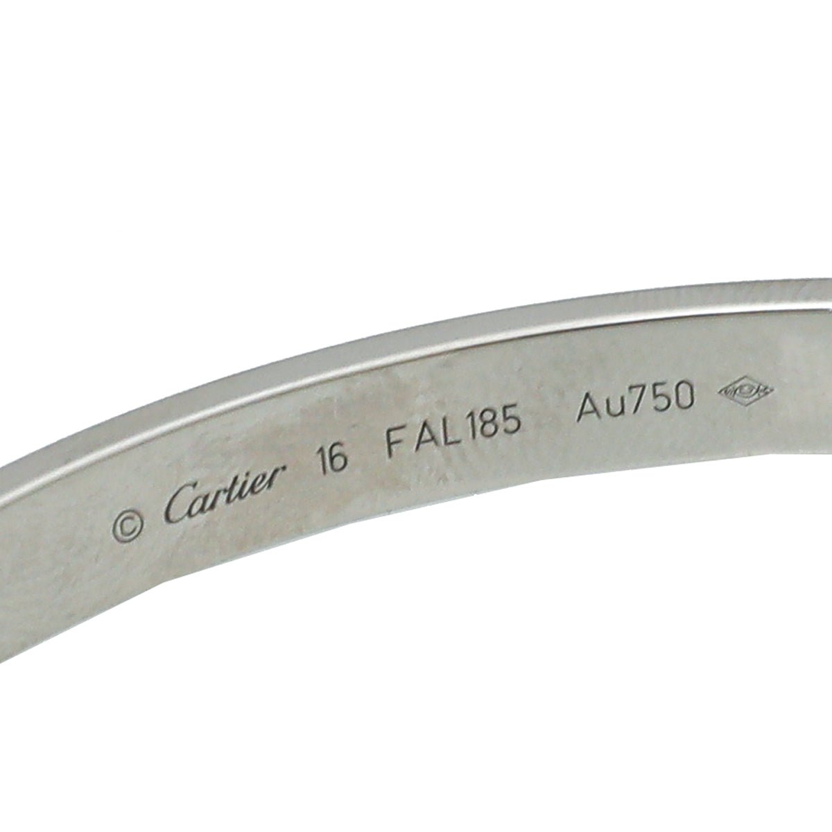 Cartier 18K White Gold Love Bracelet 16