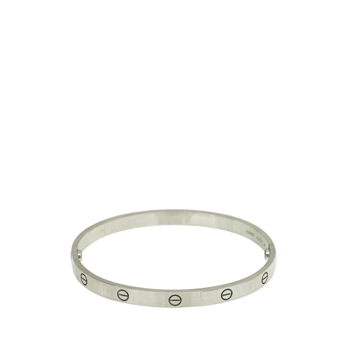 Cartier 18K White Gold Love Classic Bracelet 21