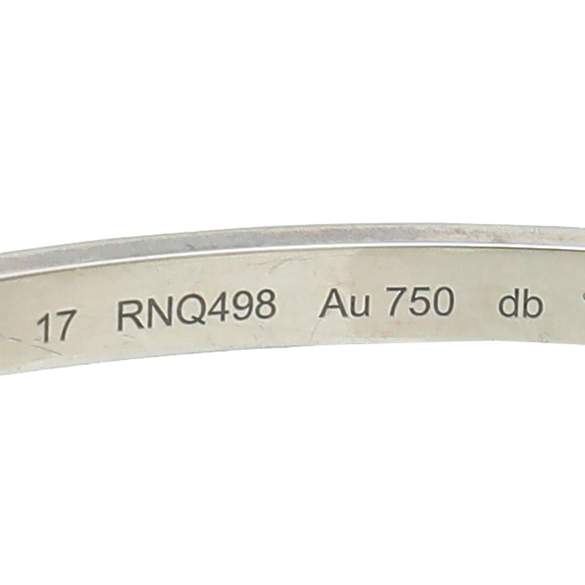 Cartier 18K White Gold Love Small Bracelet 17