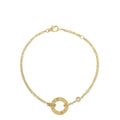 Cartier 18K Yellow Gold 2 Diamonds Love Double Chain Bracelet