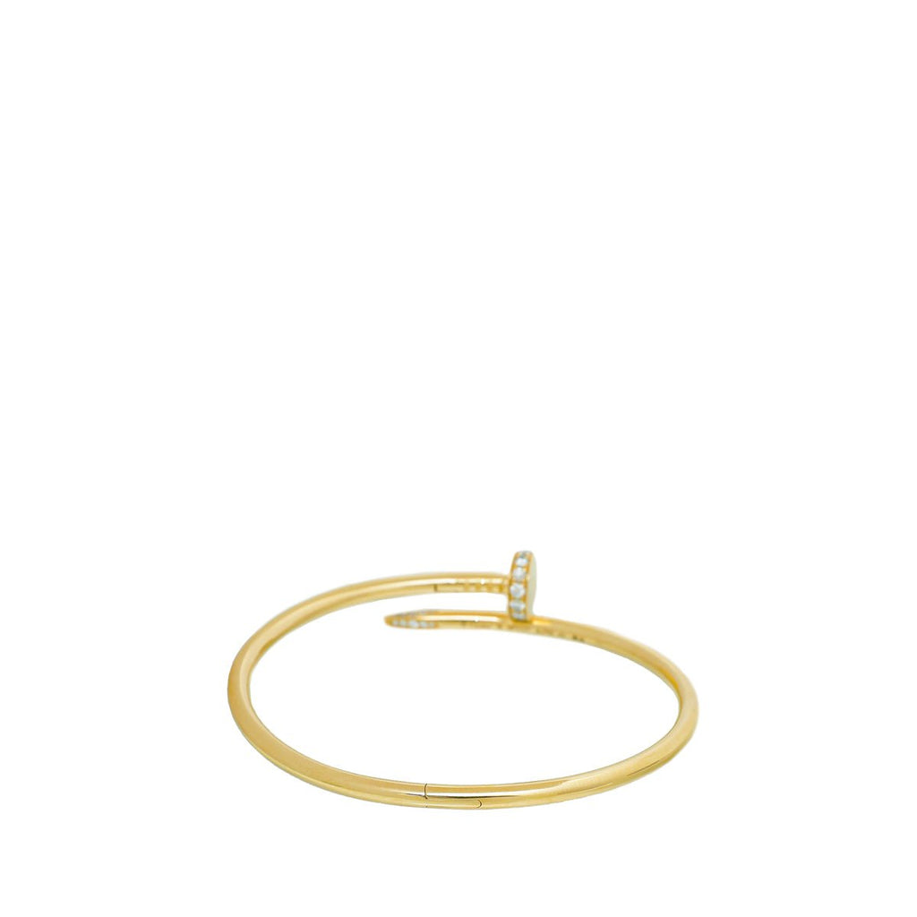 Cartier 18K Yellow Gold Diamond Juste Un Clou Classic Bracelet 18