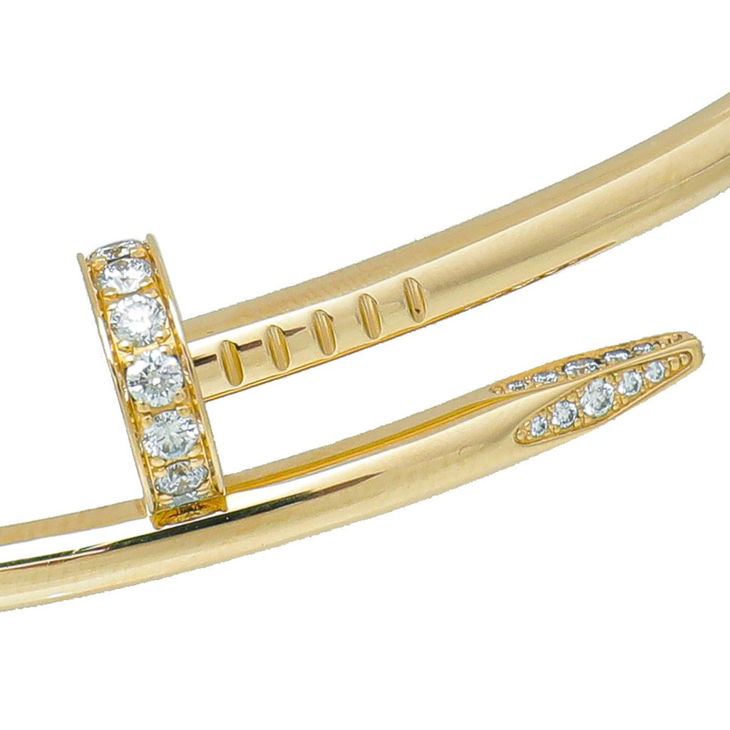 Cartier 18K Yellow Gold Diamond Juste Un Clou Classic Bracelet 18