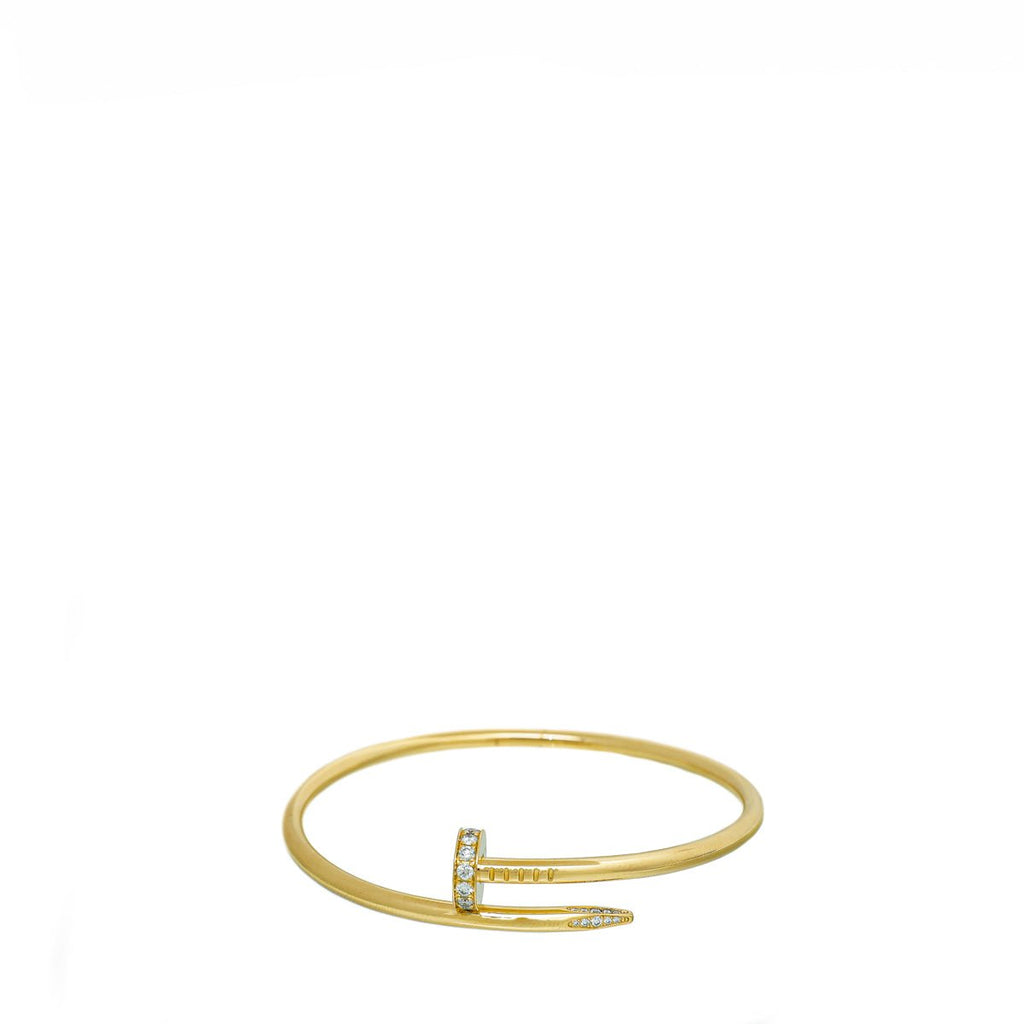 Cartier 18K Yellow Gold Diamond Juste Un Clou Classic Bracelet 18