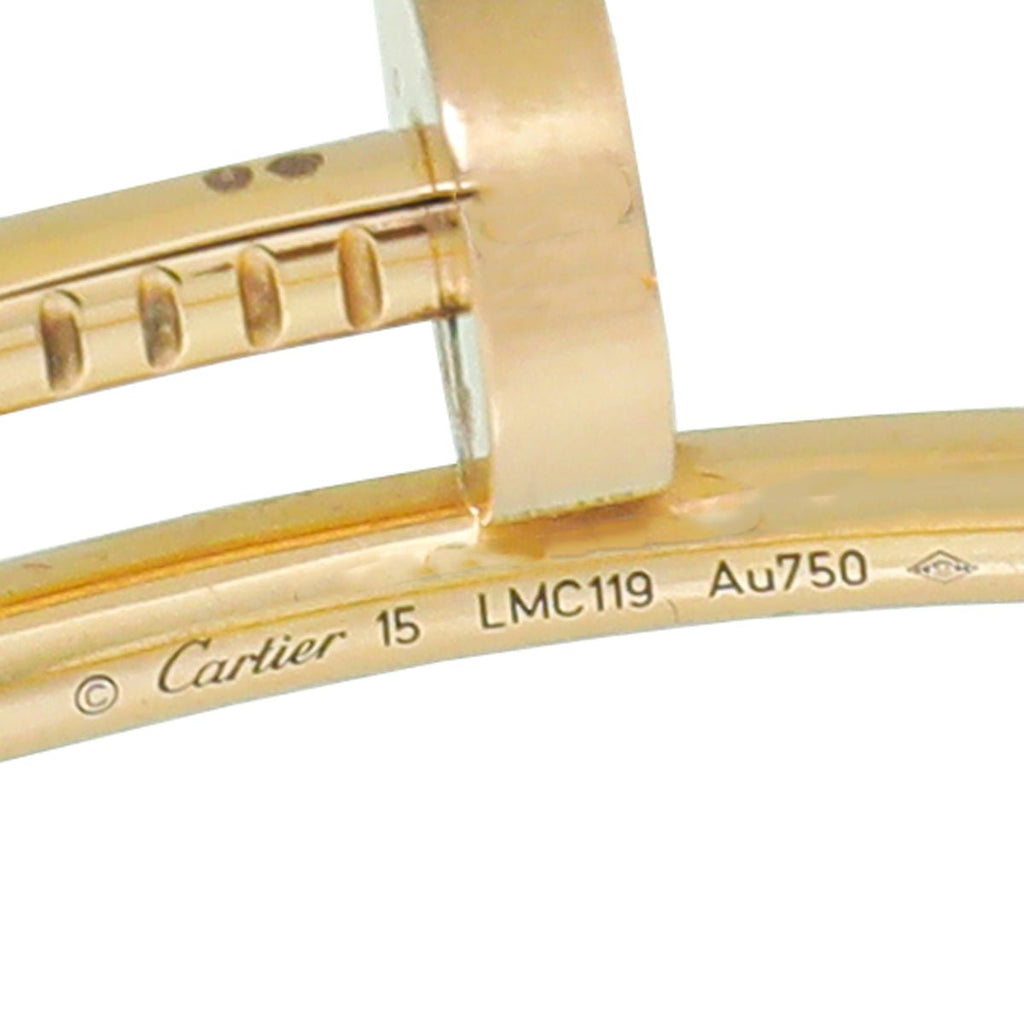 Cartier 18K Yellow Gold Juste Un Clou Classic Bracelet 15