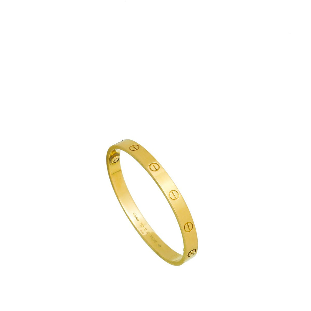 Cartier 18K Yellow Gold Love Classic Bracelet 17