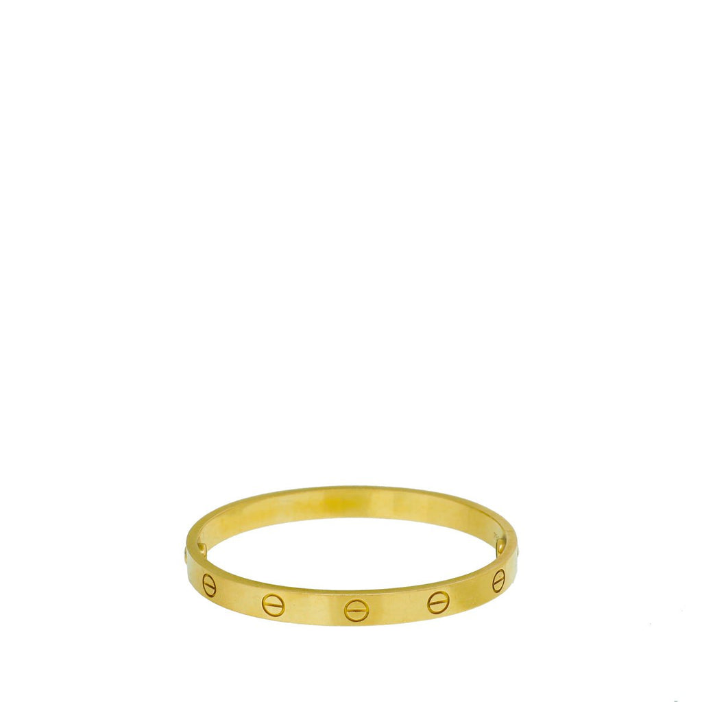 Cartier 18K Yellow Gold Love Classic Bracelet 17