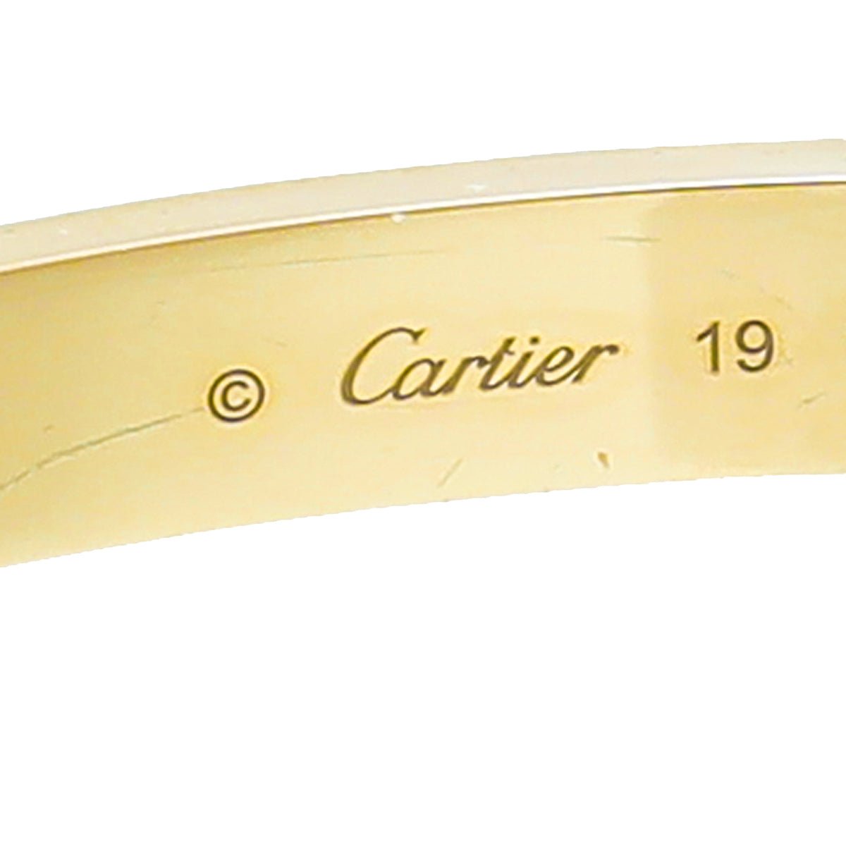 Cartier 18K Yellow Gold Love Classic Bracelet 19