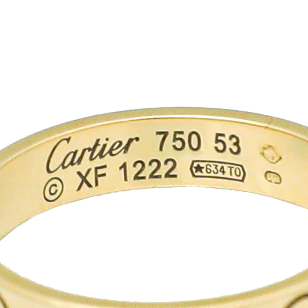 Cartier 18K Yellow Gold Love Wedding Band Ring 53