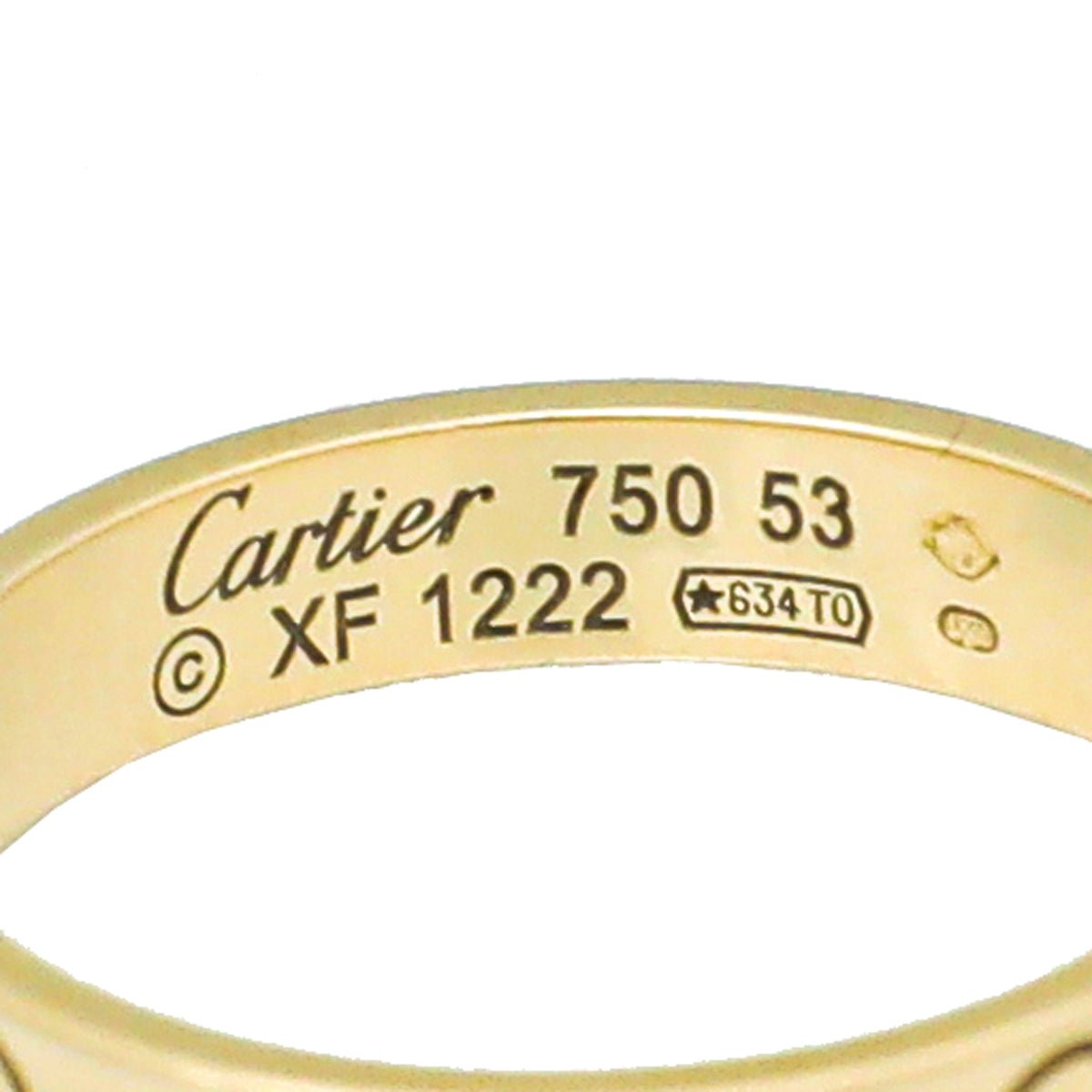 Cartier 18K Yellow Gold Love Wedding Band Ring 53